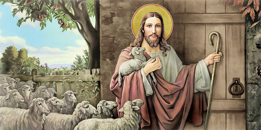 Иисус у двери, 50х100 см, арт И7038-2