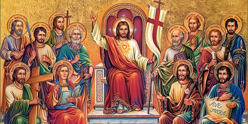 Иисус с апостолами, 25х50 см, арт И7054