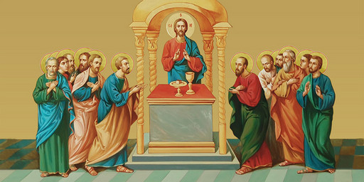 Иисус с апостолами, 25х50 см, арт И7056