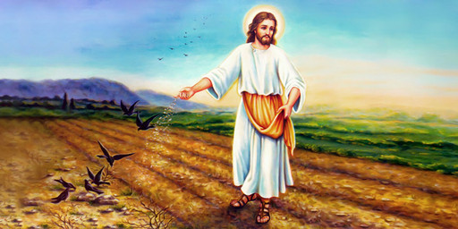 Иисус сеятель, 25х52 см, арт И7077