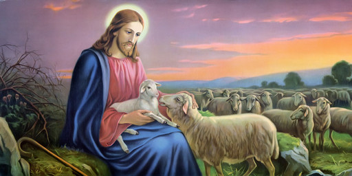 Иисус добрый пастырь, 50х100 см, арт И7080-2