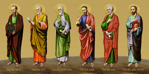 Святые апостолы, 25х52 см, арт И7175