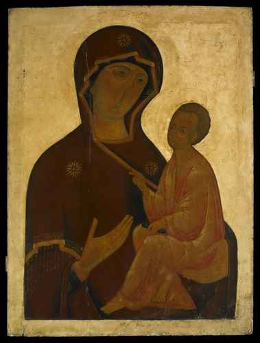 Тихвинская богоматерь, 1850-1900г., 12x16x3 см, арт А1985