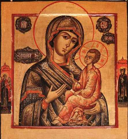 Тихвинская икона Божией Матери, 15x20 см, арт А2999