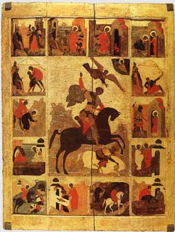 Чудо Дмитрия Солунского, с деяниями, 12x16x3 см, арт А4431 Чудо Дмитрия Солунского, с деяниями, 12x16x3 см, арт А4431