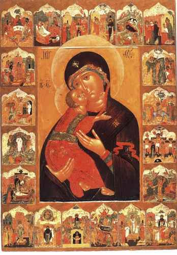 Богоматерь Владимирская, 15x20 см, арт А854