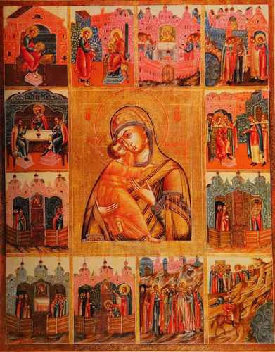 Владимирская Богоматерь, 12x16x3 см, арт А553