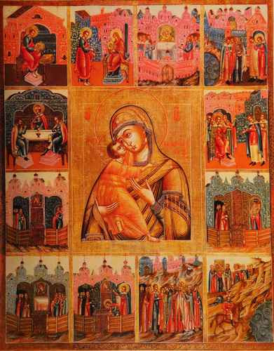 Владимирская Богоматерь, 15x20 см, арт А553