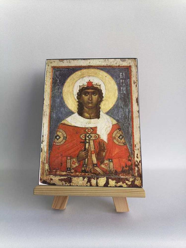Великомученица Варвара. 2-я половина XIV в., 9x12x3 см, арт Б0226