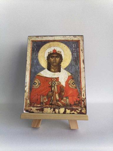 Великомученица Варвара. 2-я половина XIV в., 15x20 см, арт Б0226 Великомученица Варвара. 2-я половина XIV в., 15x20 см, арт Б0226