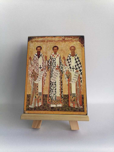 Вселенские учители. Новгород. Конец XV в, 12x16x3 см, арт Б0231