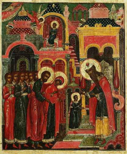 Введение во храм Пресвятой богородицы, ок.1650, 12x16x3 см, арт А346