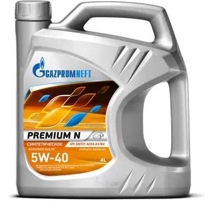 Масло моторное Gazpromneft 5W-40 Premium N CF|SN синтетическое 4л