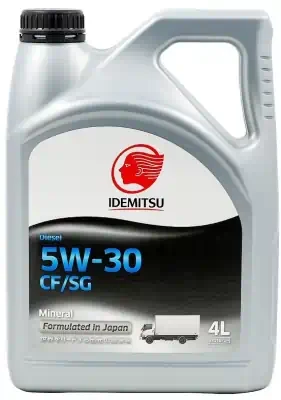 Масло моторное IDEMITSU 5W-30 Diesel CF/SG минеральное пластик 4л