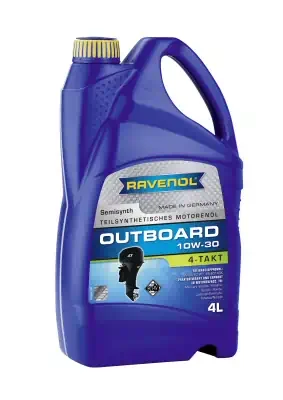 Масло моторное Ravenol 10W-30 Outboardoel 4T SM полусинтетическое 4л