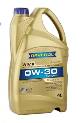 Масло моторное Ravenol 0W-30 WIV II A5/B5 синтетическое 4л