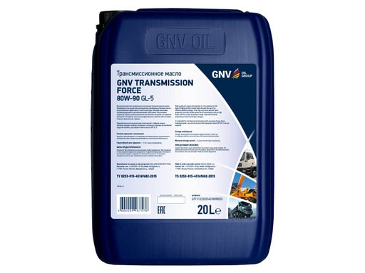 Масло трансмиссионное GNV Transmission Force 80/90 API GL-5