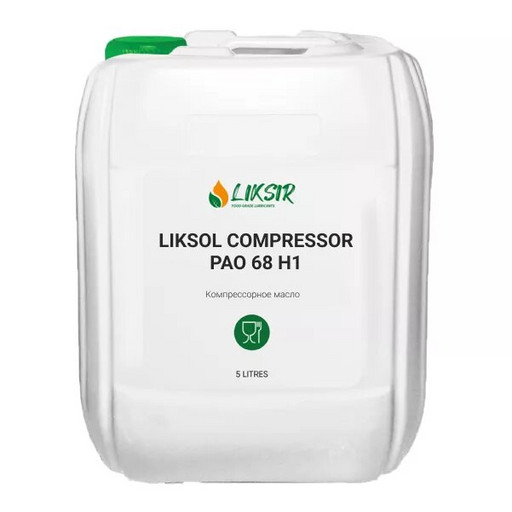 Масло компрессорное пищевое Liksir Liksol Compressor PAO 68 H1