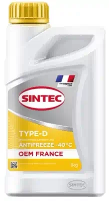 Антифриз Sintec OEM France Type-D желтый -40 1кг