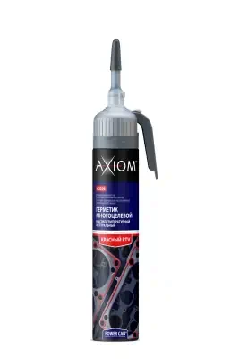 Герметик прокладка AXIOM RTV Silicone высокотемпературный красный с автоподачей 200 мл