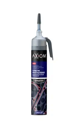 Герметик прокладка AXIOM RTV Silicone высокотемпературный черный с автоподачей 200 мл