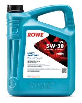 Масло моторное ROWE HIGHTEC MULTI SYNT DPF SP/CF, C3, dexos2, 5W-30 PAO+HC синтетическое 5л