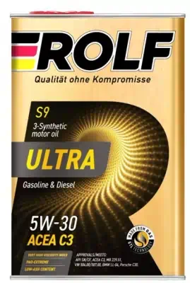 Масло моторное Rolf Ultra 5W-30 SN/CF ACEA C3 синтетическое (металл) 4л