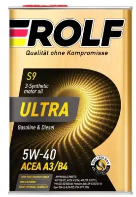 Масло моторное Rolf Ultra 5W-40 SN/CF ACEA A3/B4 синтетическое (металл) 4л