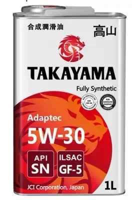 Масло моторное Takayama 5W-30 Adaptec ILSAC GF-5 cинтетическое 1л металл