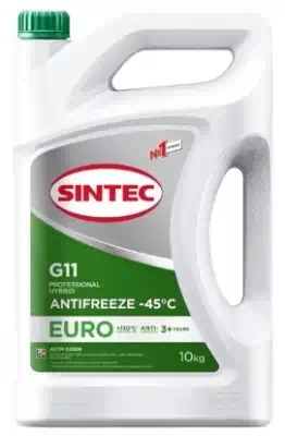 Антифриз Sintec Euro зеленый G11 (-45) 10 кг