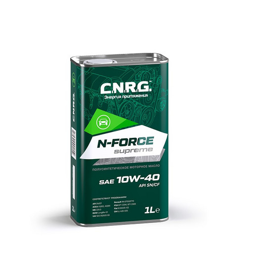 Масло моторное C.N.R.G. N-Force Supreme 10/40 API SN/CF ACEA A3/B4