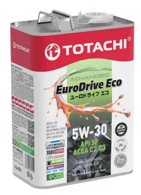 Масло Totach 5W-30 EURODRIVE ECO Fully Synthetic синтетическое C2/C3 SP/GF-6A 4л