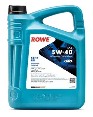 Масло моторное ROWE HIGHTEC SYNT RSi 5W-40 MB-229.3/226.5, Porsche A40, VW 502 00/505 00, A3/B4, SN/CF,RN 0700/0710,PSA B71 2296 синтетическое 4л