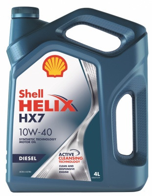 Масло моторное Shell Helix HX7 Diesel 10/40 API CF ACEA A3/B4