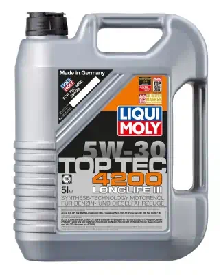 Масло моторное LiquiMoly 5W-30 Top Tec 4200 НС синтетическое С2/C3 SP 5л