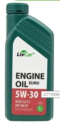 Масло Livcar 5/30 ENGINE OIL EURO синтетическое SN/CF C2/C3 1 л