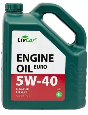 Масло Livcar 5/40 ENGINE OIL EURO синтетическое A3/B4 SP/CF 4 л