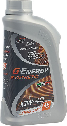 Масло моторное Gazpromneft G-Energy Synthetic Long Life 10/40 API SL/CF ACEA A3/B4