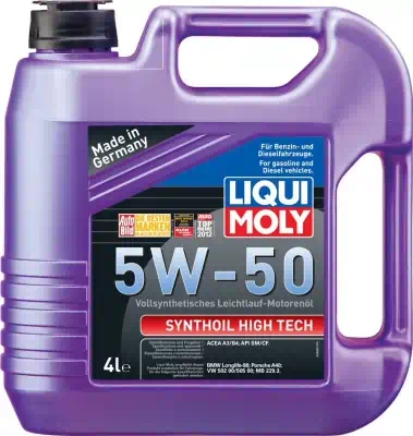 Масло моторное LiquiMoly 5W-50 Synthoil High Tech синтетическое SM/CF А3/В4 4л