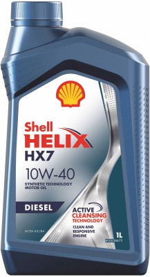 Масло моторное Shell Helix HX7 Diesel 10/40 API CF ACEA A3/B4