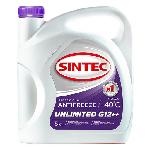 Антифриз Sintec Unlimited G-12++ -40 фиолетовый