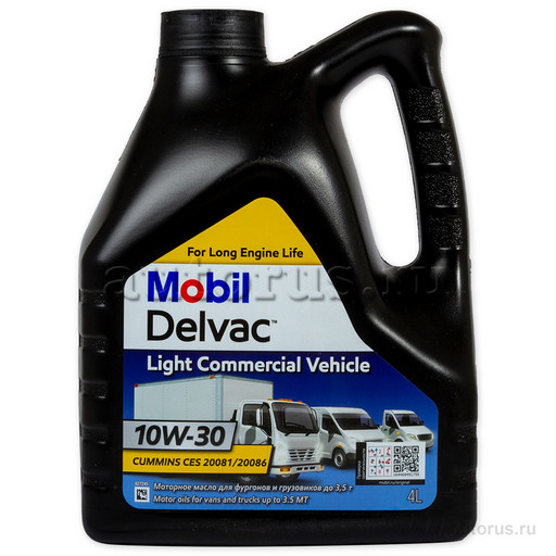 Масло моторное Mobil Delvac Light Commercial Vehicle 10/30 API CK-4/SN