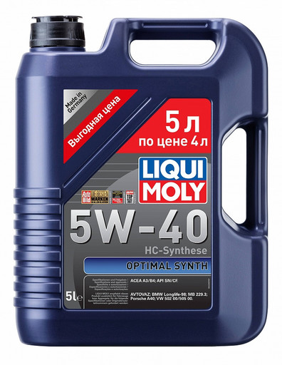 Масло моторное Liqui Moly Optimal Synth 5/40 API SN/CF