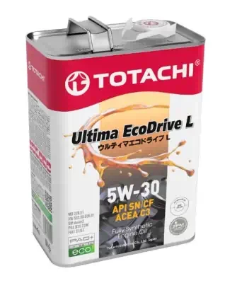 Масло TOTACHI 5/30 Ultima EcoDrive L Fully Synthetic SN/CF синтетическое 4л