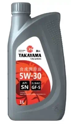 Масло моторное Takayama 5W-30 ILSAC GF-5 API SN синтетическое пластик 1л