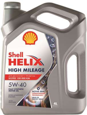 Масло моторное Shell Helix High Mileage 5/40 API SN ACEA A3/B4