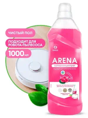 Средство для мытья пола Grass Arena с Полиролью Цветущий лотос, концентрат 1 л