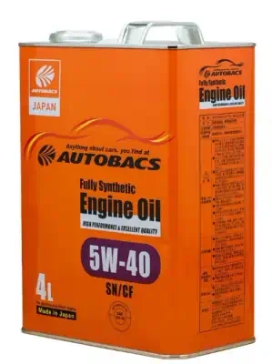 Масло AUTOBACS 5W-40 Fully Synthetic синтетическое SN/CF 4л Япония