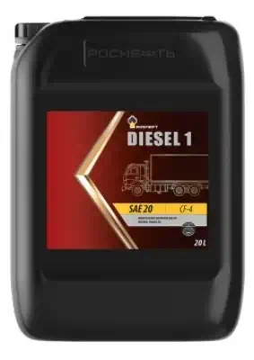 Масло РосНефть Diesel 1 SAE 20 CF-4 минеральное 20л