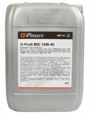 Масло моторное G-Profi 10W-40 MSI CI-4/SL полусинтетическое 20л